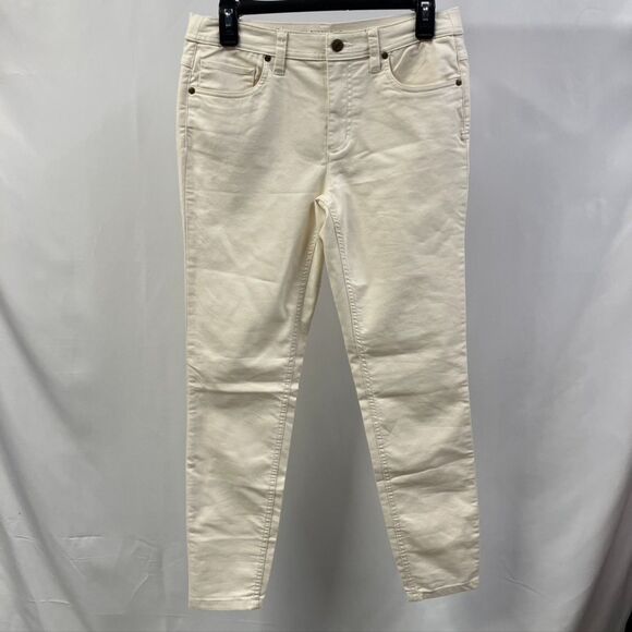 Toad & Co. Sequoia Skinny Pant Ivory Womens 6 Organic Cotton Spring Preppy - Picture 2 of 15